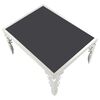 vidaXL Mirrored Coffee Table Stainless Steel and Glass 80x60x44 cm