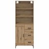 vidaXL Highboard Artisan Oak 69.5 x 34 x 180 cm Engineered Wood
