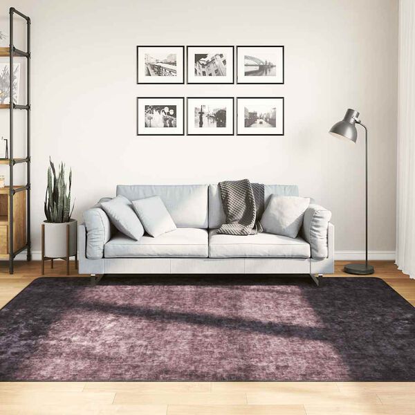 vidaXL Rug Washable 160x230 cm Anthracite Anti Slip