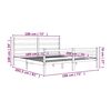 vidaXL Bed Frame without Mattress White Solid Wood Super King