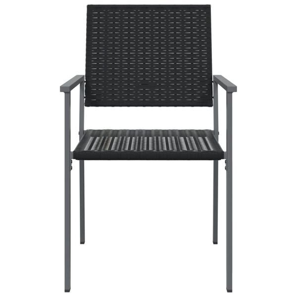 vidaXL Garden Chairs 6 pcs Black 54x62.5x89 cm Poly Rattan