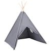 vidaXL Children Teepee Tent with Bag Peach Skin Grey 120x120x150 cm