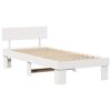vidaXL Bed Frame with Headboard White 75 x 190 cm Solid Pine Wood