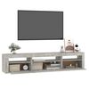 vidaXL TV Cabinet with LED Lights Concrete Grey 195x35x40 cm