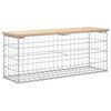 vidaXL Garden Bench Gabion Design 103x31.5x42 cm Solid Wood Pine