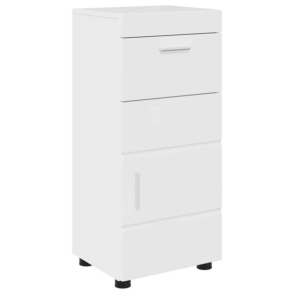 vidaXL Bathroom Cabinet Set TULUM High Gloss White 37 x 31.5 x 82 cm