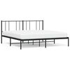 vidaXL Metal Bed Frame without Mattress with Headboard Black 193x203cm