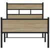 vidaXL Bed Frame without Mattress Sonoma Oak 90x190 cm Single Engineered Wood