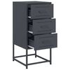 vidaXL Bedside Cabinet Anthracite 36x39x78 cm Steel