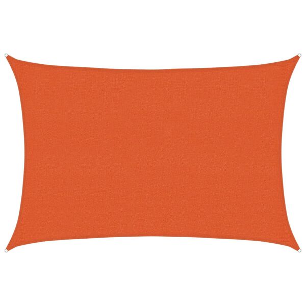 vidaXL Sunshade Sail 160 g/m² Orange 2.5x4 m HDPE