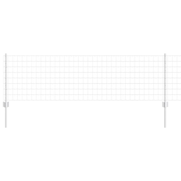 vidaXL Fence with Post Silver 0.6 x 25 m Steel