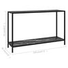 vidaXL Console Table Black 120x35x75 cm Tempered Glass