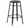 vidaXL Bar Stools 4 pcs Black Steel