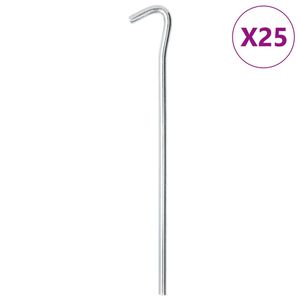 vidaXL Tent Pegs 25 pcs 23 cm &Oslash;7 mm Galvanised Steel