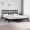 vidaXL Bed Frame without Mattress Black Solid Wood Super King