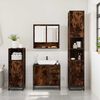 vidaXL 3 Piece Bathroom Furniture Set Smoked Oak Engineered Wood