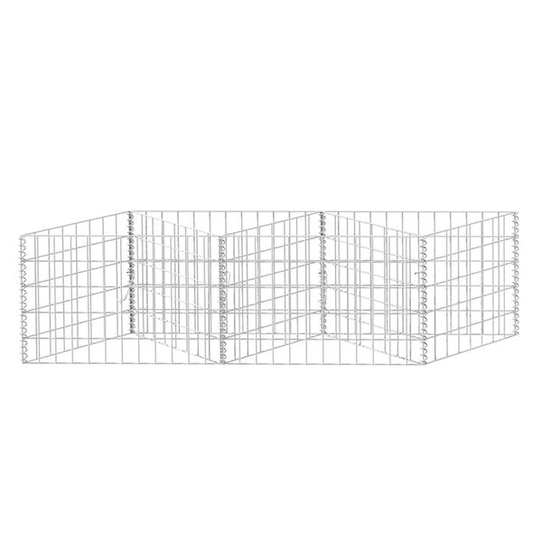 vidaXL Gabion Basket Galvanised Steel 120x30x50 cm