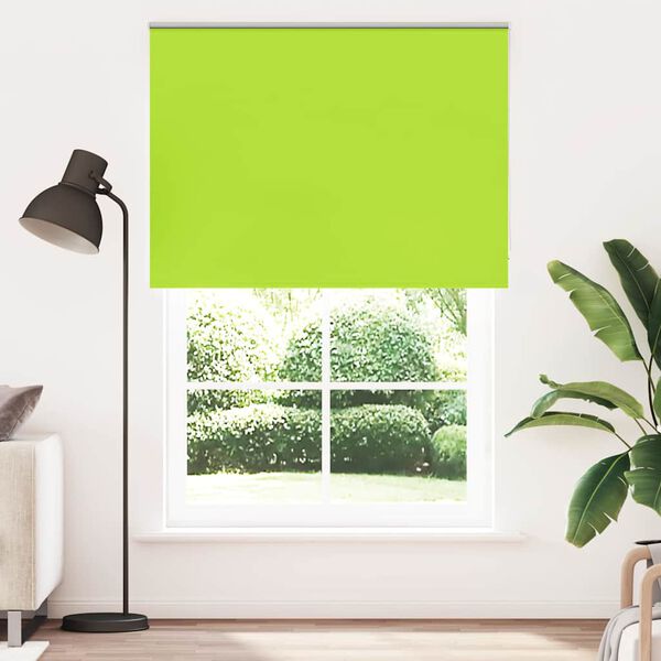 vidaXL Roller Blind Blackout Leaves Green 155x210 cm Fabric Width 151.6 cm Polyester
