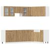 vidaXL 11 Piece Kitchen Cabinet Set Lyon Artisan Oak Engineered Wood