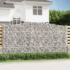 vidaXL Arched Gabion Baskets 5 pcs 400x30x200/220 cm Galvanised Iron