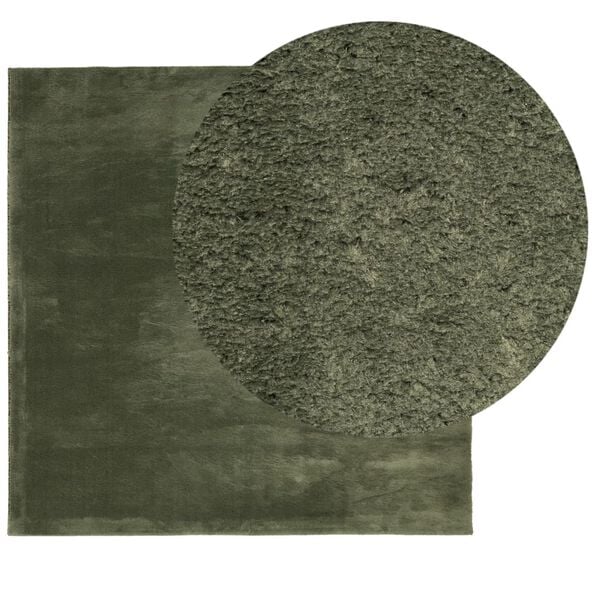 vidaXL Rug HUARTE Short Pile Soft and Washable Forest Green 200x200 cm