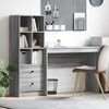 vidaXL Desk with Drawer 2 pcs Grey Sonoma