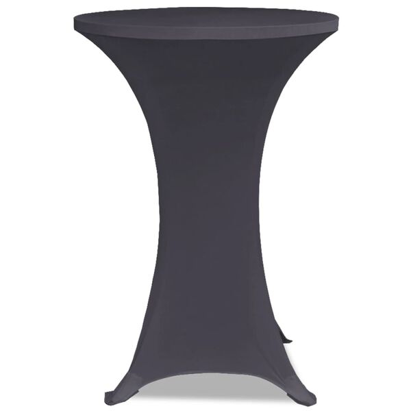 vidaXL Stretch Table Cover 2 pcs 70 cm Anthracite