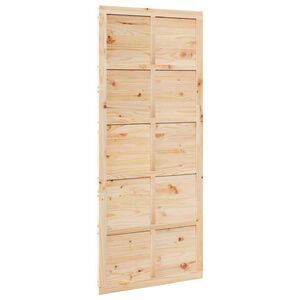 vidaXL Barn Door Brown 90 x 2.5 x 208 cm Solid Pine Wood
