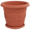 vidaXL Plant Pots 6 pcs Brick Red &Oslash; 30 x 25 cm Plastic