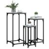 vidaXL Nesting Side Tables 3 pcs Grey Sonoma Engineered Wood