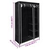 vidaXL Fabric Wardrobes 2 pcs Black