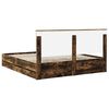 vidaXL Bed Frame with Drawer Smoked Oak 180 x 200 cm Engineer Wood