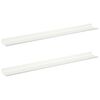 vidaXL Floating Shelf 2 pcs White 80 x 9 x 2.5 cm Steel