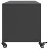 vidaXL TV Cabinet Black 100.5x39x43.5 cm Steel