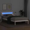 vidaXL Bed Frame with Headboard White 75 x 190 cm Solid Pine Wood