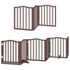 vidaXL Dog Gate with Door Foldable 15 Panels Brown 750 cm Poplar Wood