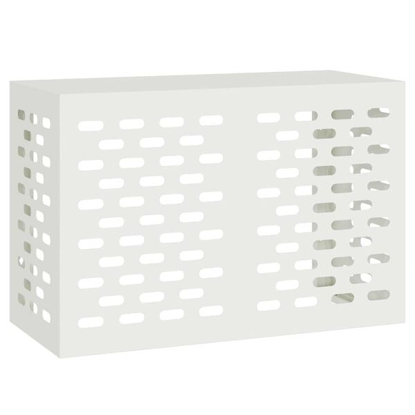 vidaXL Air Conditioner Cover White 90 x 40 x 60 cm Steel