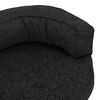 vidaXL Ergonomic Dog Bed Mattress 90x64 cm Linen Look Fleece Black