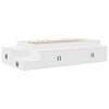 vidaXL Storage Bed Frame with Shelf White 75 cm Engineered Wood