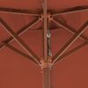 vidaXL Garden Parasol with Wooden Pole 150x200 cm Terracotta