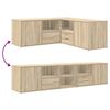 vidaXL Corner Cabinet Sonoma Oak 200x40x45 cm Engineered Wood