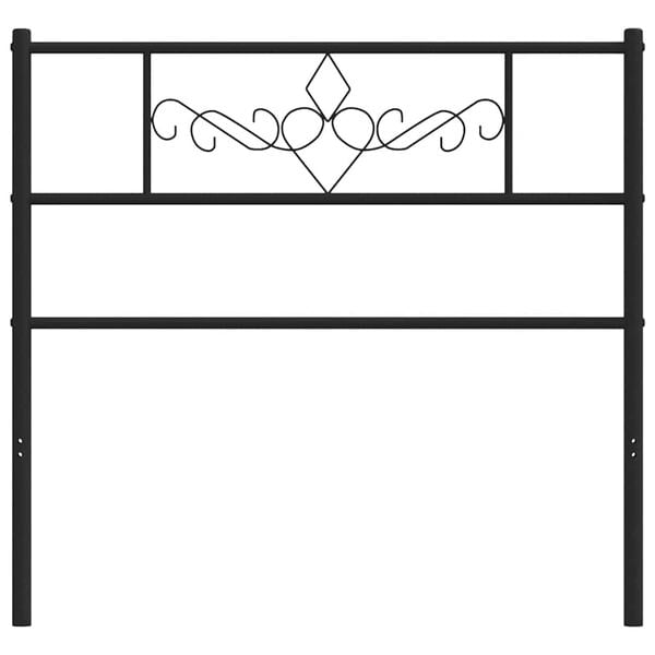 vidaXL Metal Replace Headboard Black 75 cm