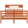 vidaXL Bookcase Bed without Mattress Wax Brown 150x200 cm King Size Solid Wood Pine