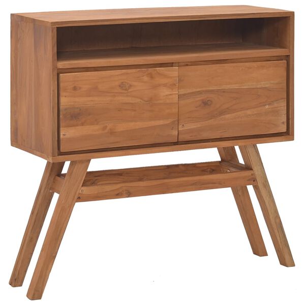 vidaXL Console Table 80x30x80 cm Solid Teak Wood