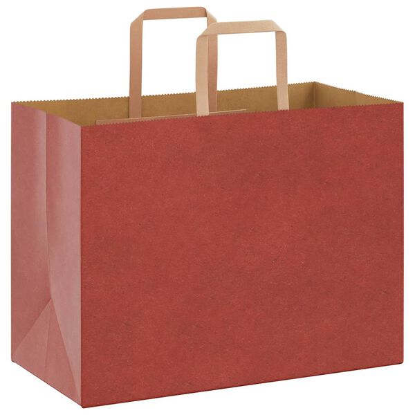 vidaXL Paper Bags 250 pcs with Handles Red 32x17x25 cm