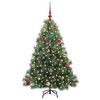vidaXL Artificial Christmas Tree with 150 LEDs Green 150 cm PE and PVC