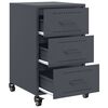 vidaXL Bedside Cabinet Anthracite 36x39x59 cm Steel