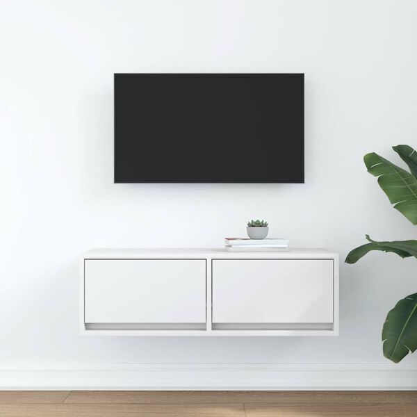 vidaXL TV Cabinet White 80x31x25.5 cm Engineered Wood