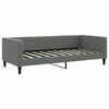 vidaXL Day Bed without Mattress Dark Grey 90x190 cm Single Fabric