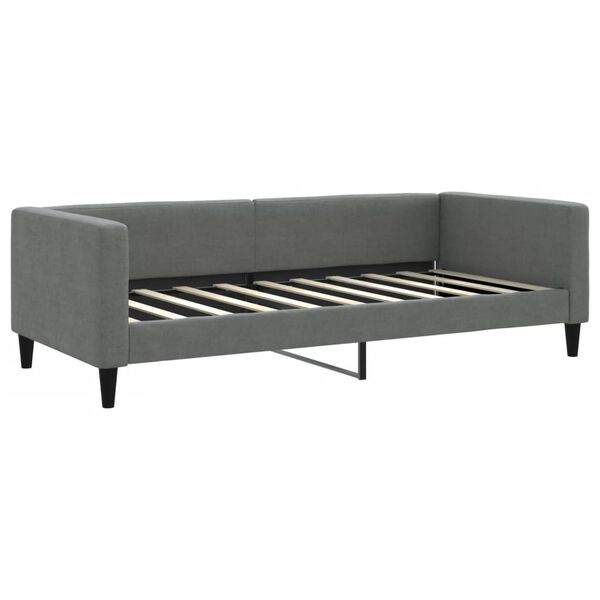vidaXL Day Bed without Mattress Dark Grey 90x190 cm Single Fabric